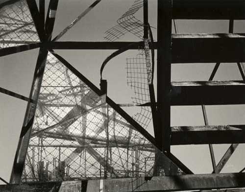 Fire Tower with netting on the Williamsburg Bridge New York City 2004 