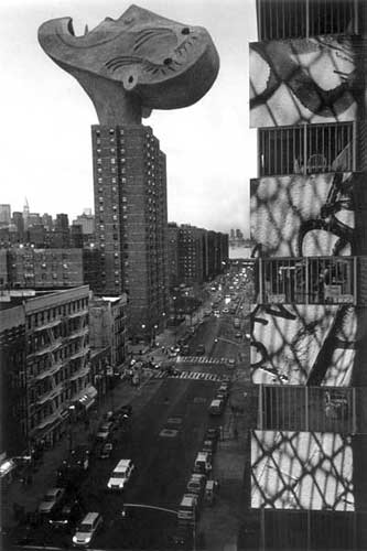 Guernica head on Avenue C, New York City 2004