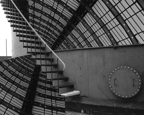 Oil tank, Queens New York with London train station ceiling 2004