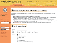 HealthLessons.org screen shot